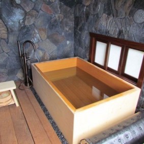 vistas de diseño de baño de estilo japonés