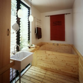 japonský štýl kúpeľňa foto dizajn