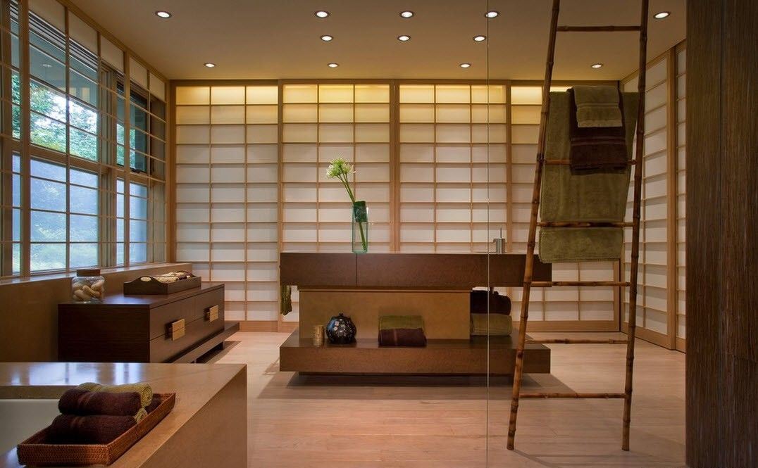 japanilaistyylinen kylpyhuonekatsaus