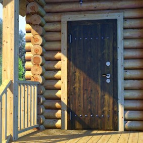 portas de entrada de madeira
