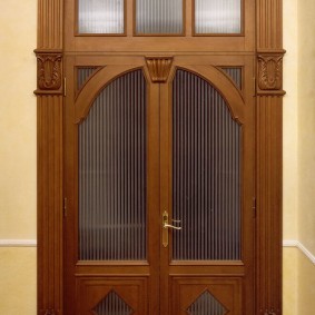 porta d'ingresso in legno decorazione fotografica