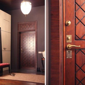 idéias de design de portas de madeira de entrada