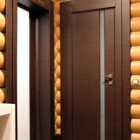 design de porta de madeira de entrada