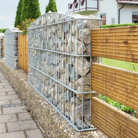 gabion çit dekor fotoğraf