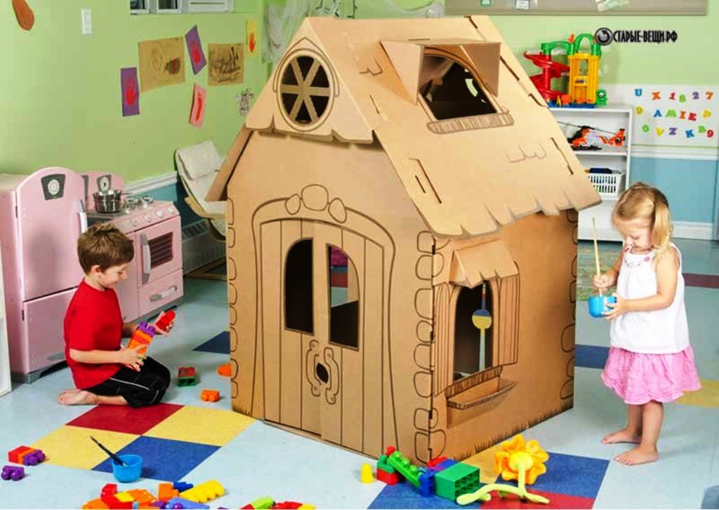 casa di cartone per bambini