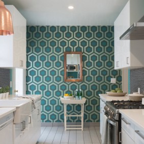 accent wall in the kitchen