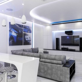 Iluminação branca de alta tecnologia para sala de estar