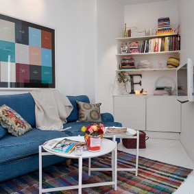 Denimblå sofa møbeltrekk