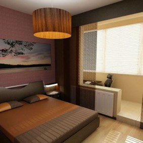 Culoare maro în designul dormitorului