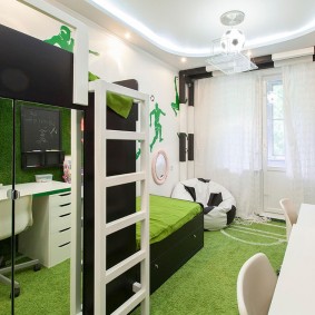 Elegante habitación para niños con hermosos muebles.
