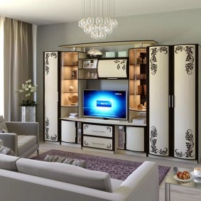 Design en stue i en moderne stil