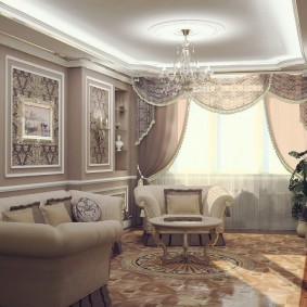 Neoklasické osvetlenie obývacej izby