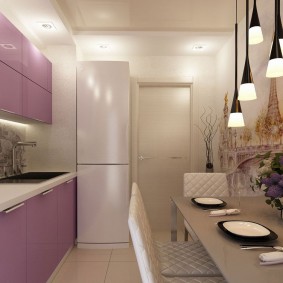 kitchen interior ideas with photo wallpaper