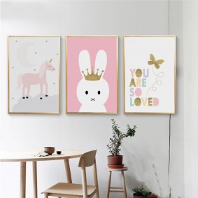 pinturas para especies de fotos de habitaciones infantiles