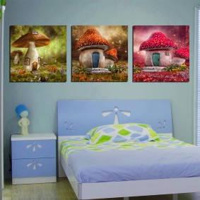 pintures per a disseny de l'habitació per a nens