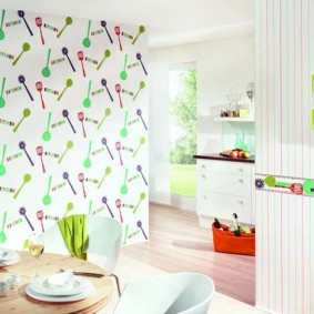 tapety pre malé nápady interiéru kuchyne