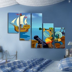 papel de parede na decoração da foto do quarto das crianças