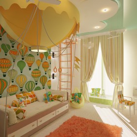 tapety v interiéru dětského pokoje nápady