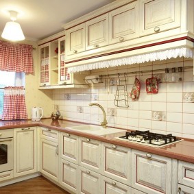 wallpaper gaya provensi untuk idea dalaman dapur