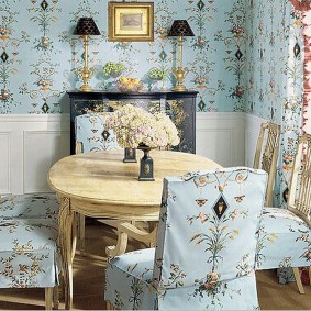 tapetai provence stiliaus virtuvės nuotraukų dizainas