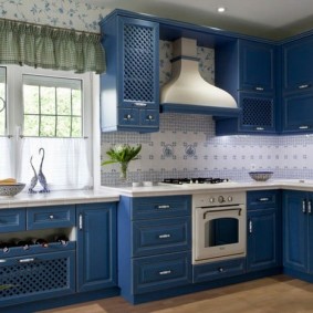 wallpaper gaya provensi untuk idea menghias dapur