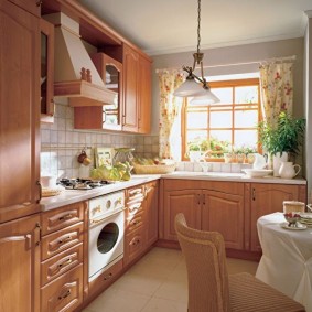 virtuvės remontas, kurio plotas yra 9 kv. m., idėjų dizainas