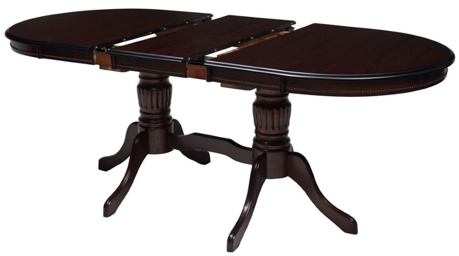 Výťahový stôl z tmavého dreva