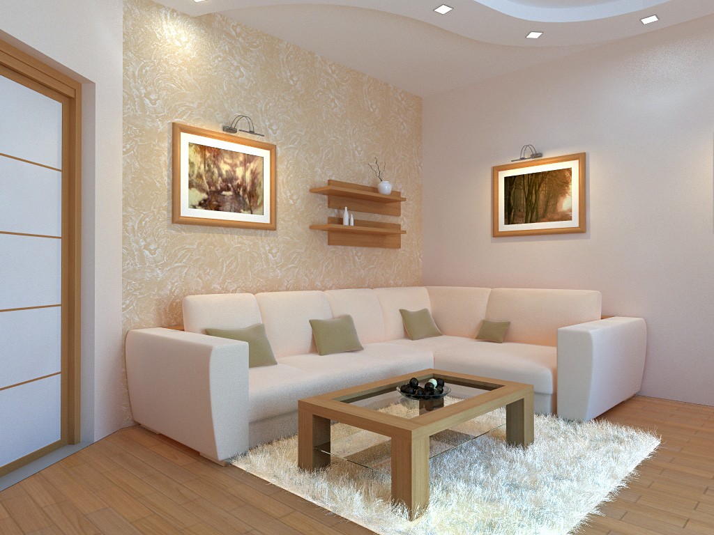 Roh obývacej izby s pohodlnou pohovkou